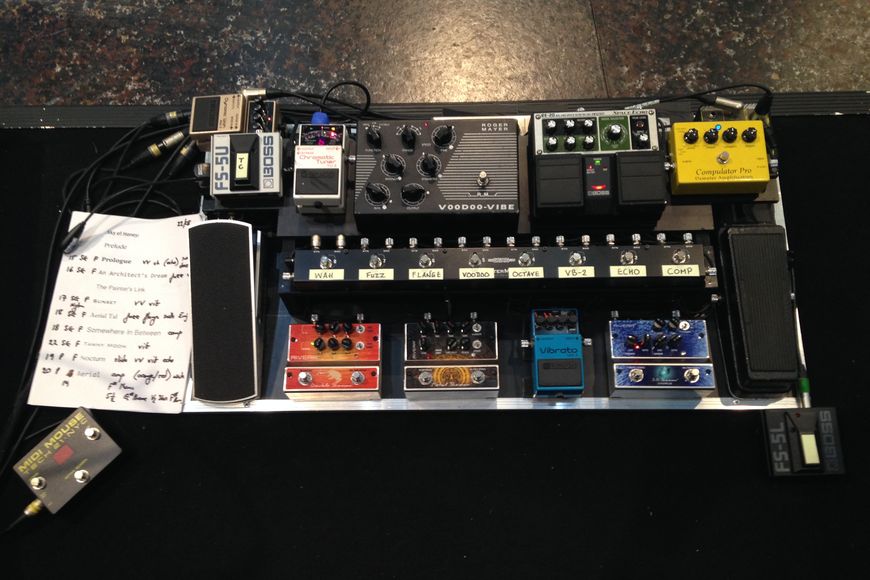 Pedal board for the KB shows.